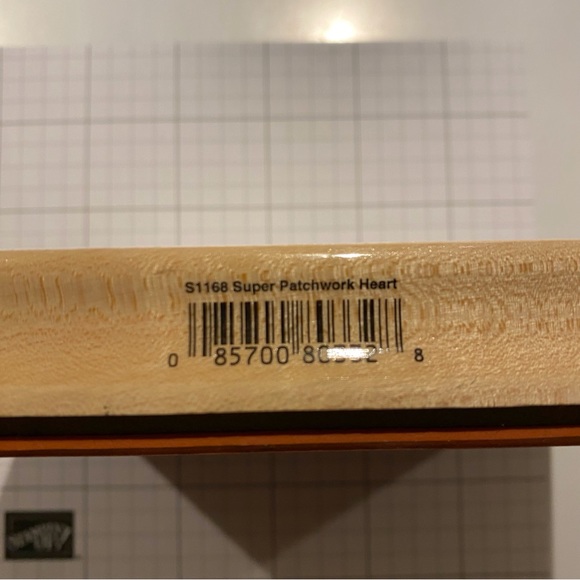 « Super Patchwork Heart  » Wood Mounted Rubber Stamp by Hero Arts - Picture 4 of 6